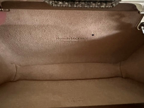 Alexander MacQueen Blue Satin Spider Clutch