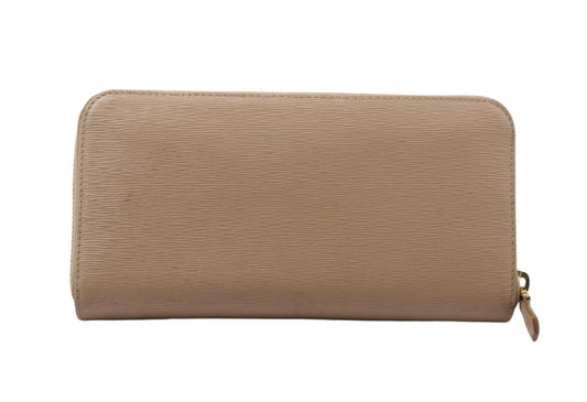 Prada Portafoglio Lampo Long Zip Wallet in Cammeo Camel Beige w/COA
