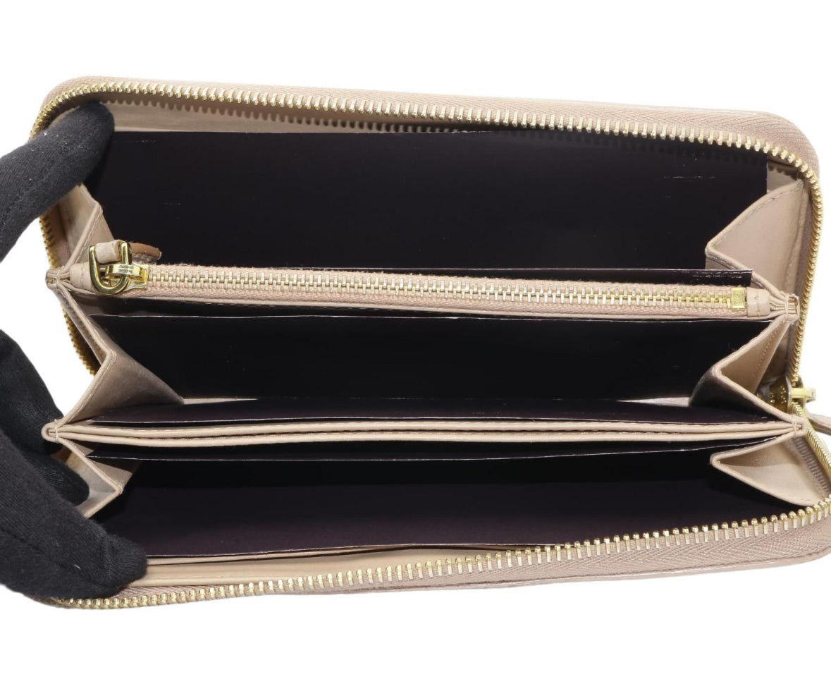 Prada Portafoglio Lampo Long Zip Wallet in Cammeo Camel Beige w/COA