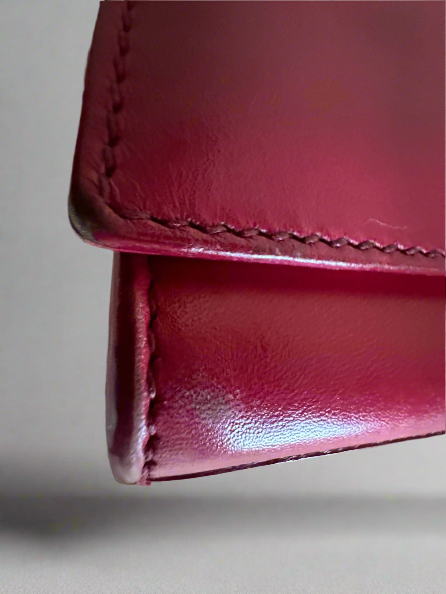 Yves Saint Laurent Pom Pom I Kate Medium Tassel/Leather Hot Pink Bag.