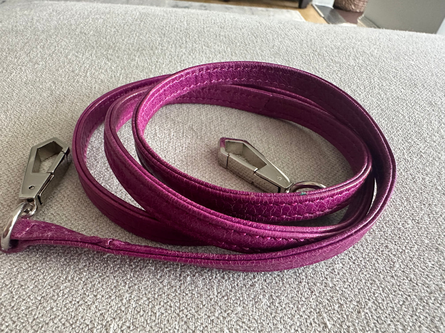 Rebecca Minkoff Purple Magenta Leather Crossbody Bag with 4 zippers