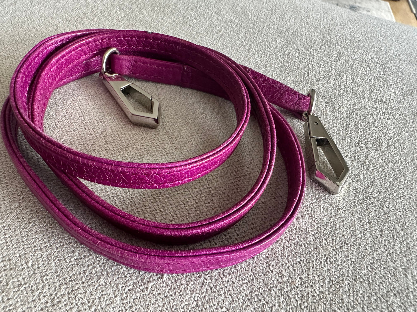 Rebecca Minkoff Purple Magenta Leather Crossbody Bag with 4 zippers