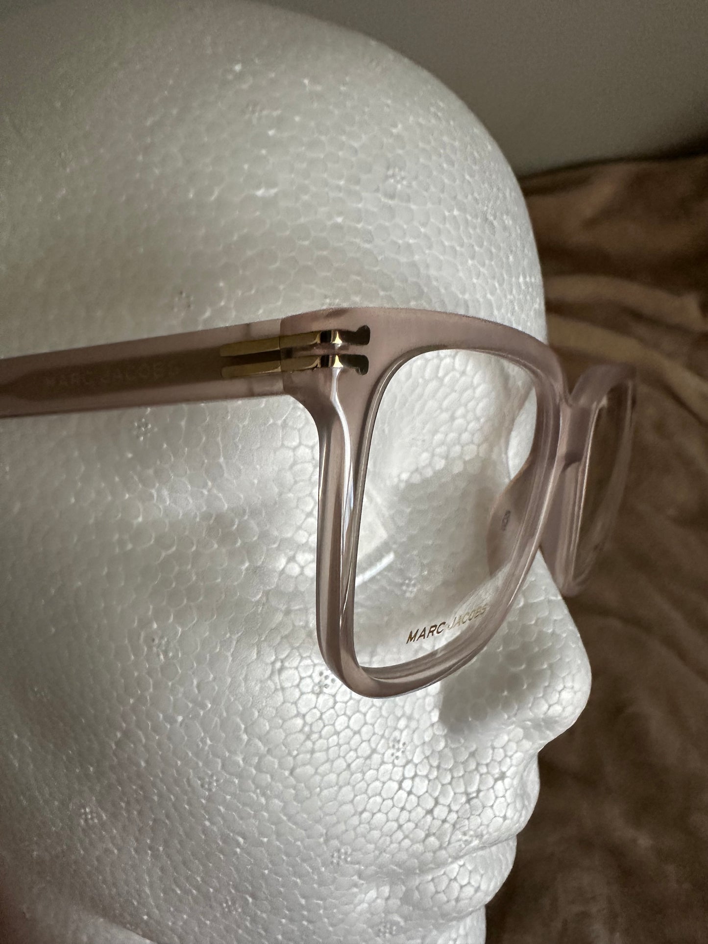 NEW! Marc Jacobs Blush/Nude Prescript. Eyeglass Frames (clear glass/no RX)