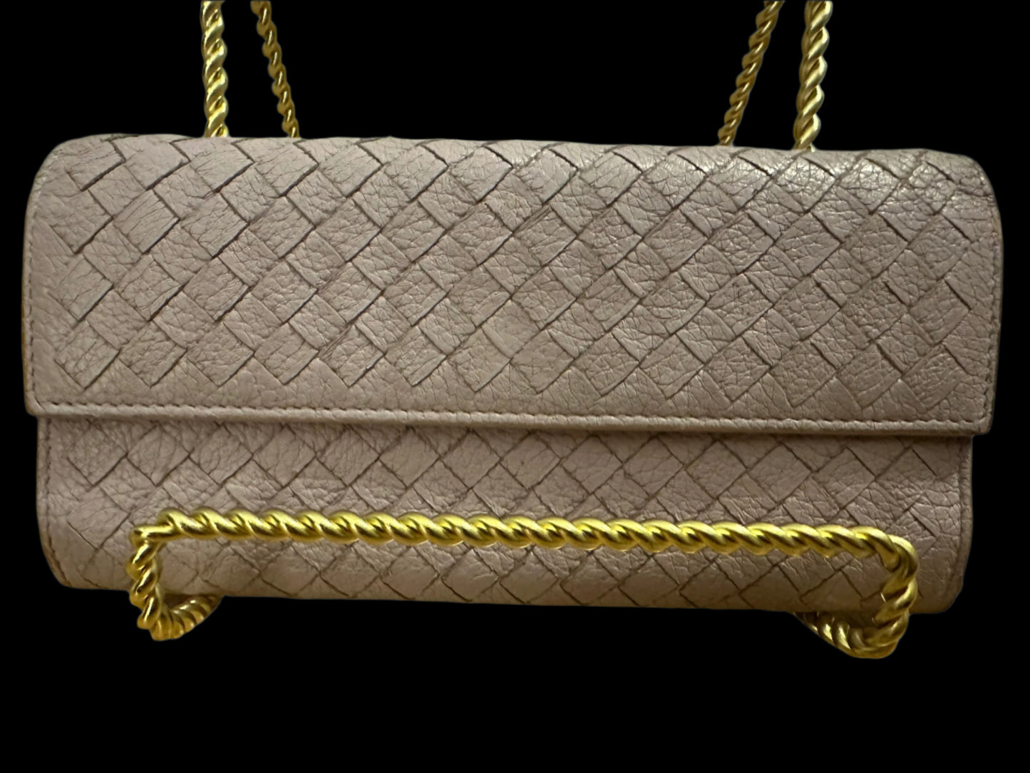 Botega Venetta Intrecciato Long Lavender Leather Wallet
