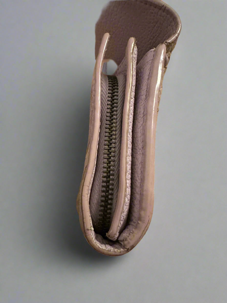 Botega Venetta Intrecciato Long Lavender Leather Wallet