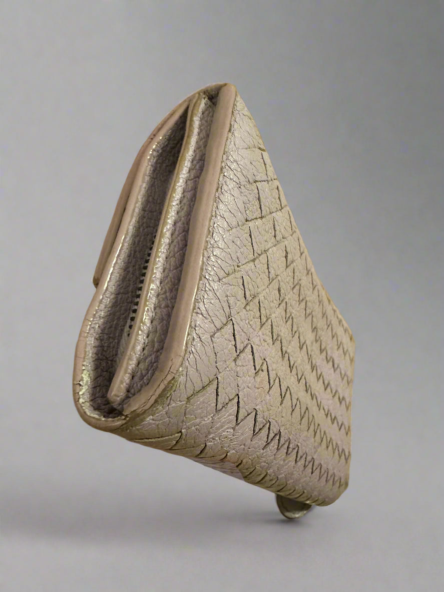 Botega Venetta Intrecciato Long Lavender Leather Wallet
