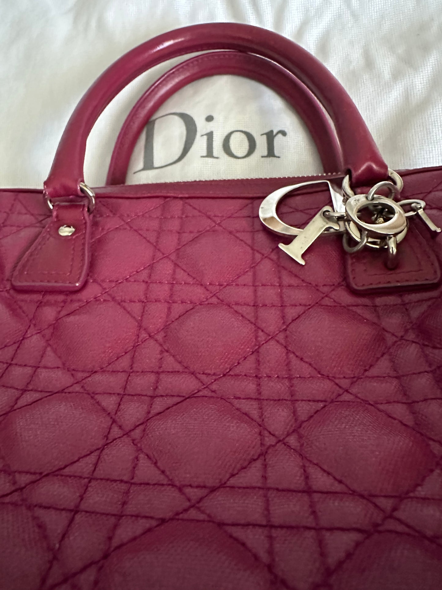 Christian Dior Cannage Boston Bag