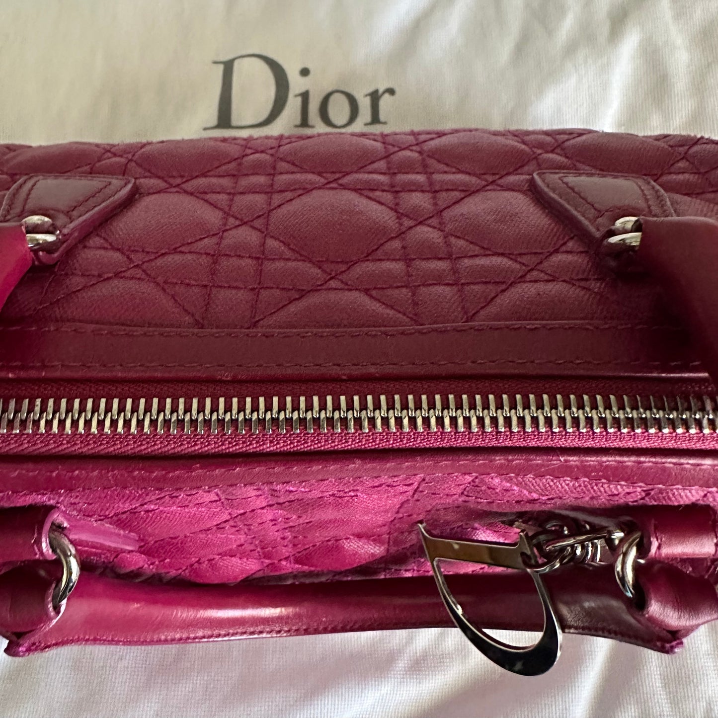 Christian Dior Cannage Boston Bag