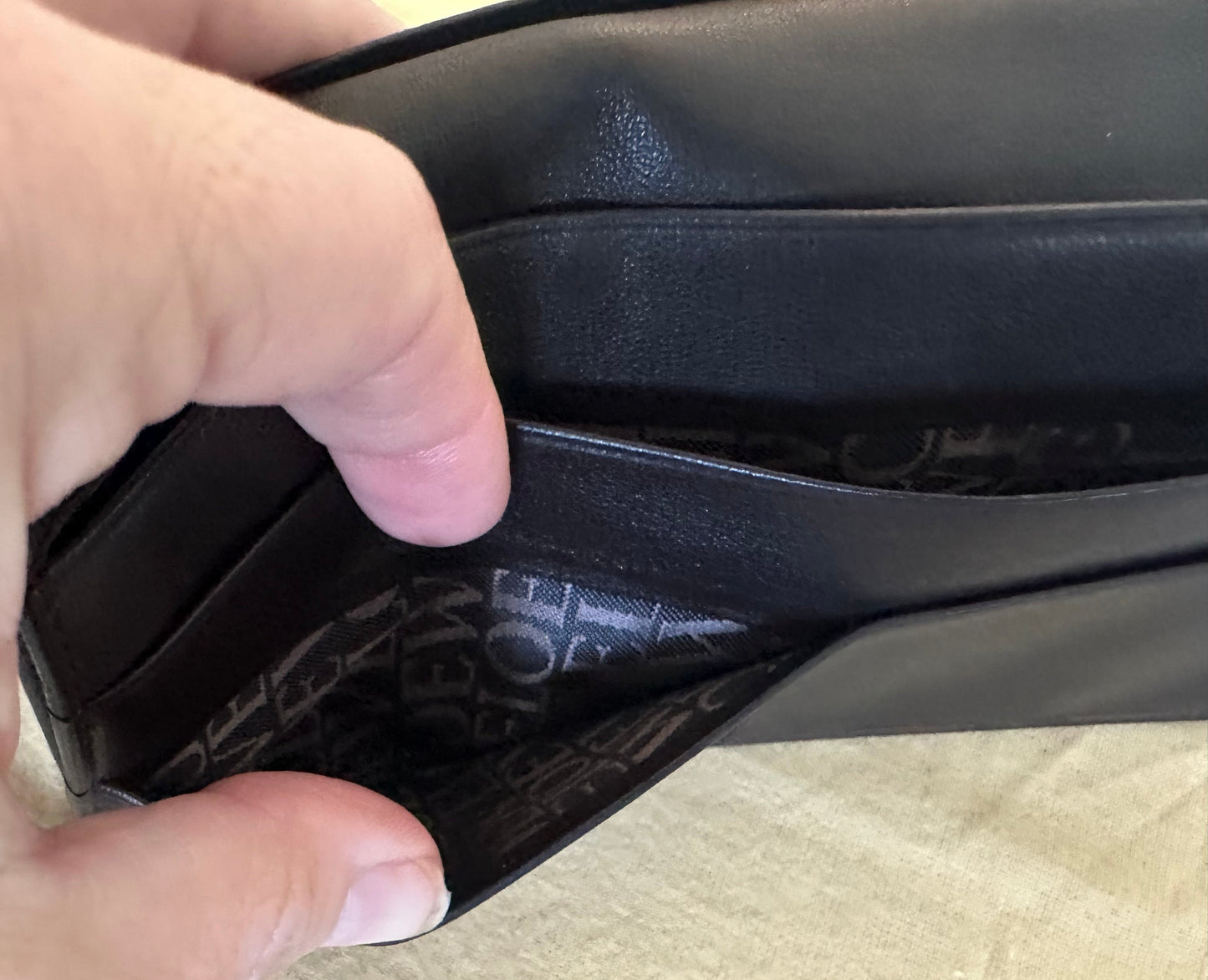 NEW! Loewe Black Long Wallet in Soft-Grained Calfskin Leather