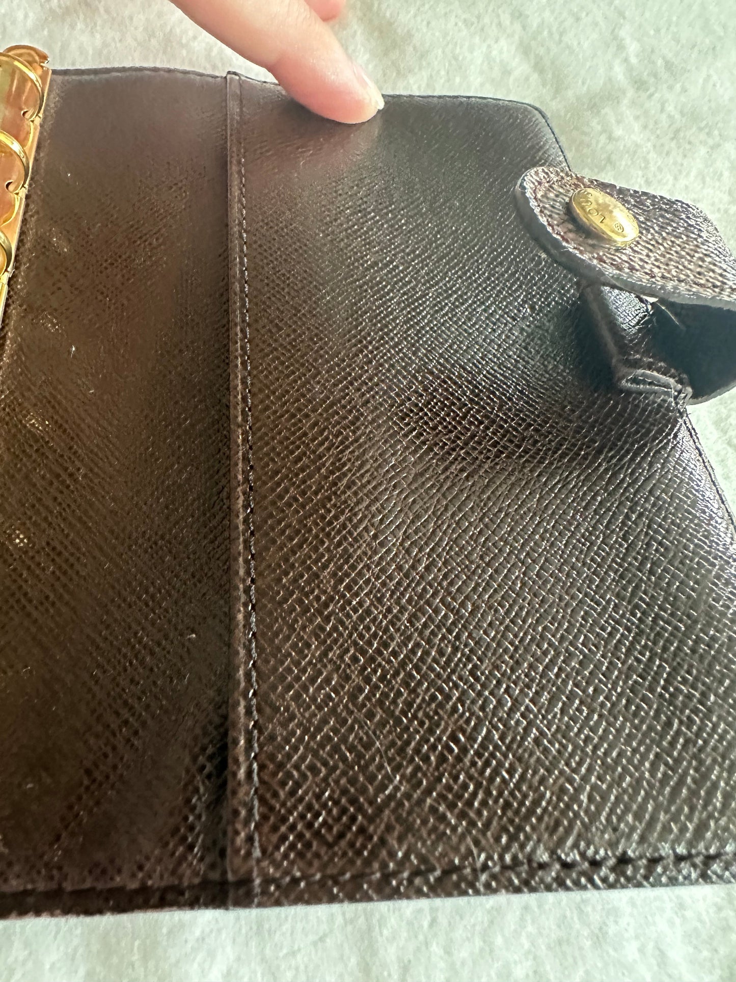 Louis Vuitton Damier Agenda - small ring with original stickers and inserts