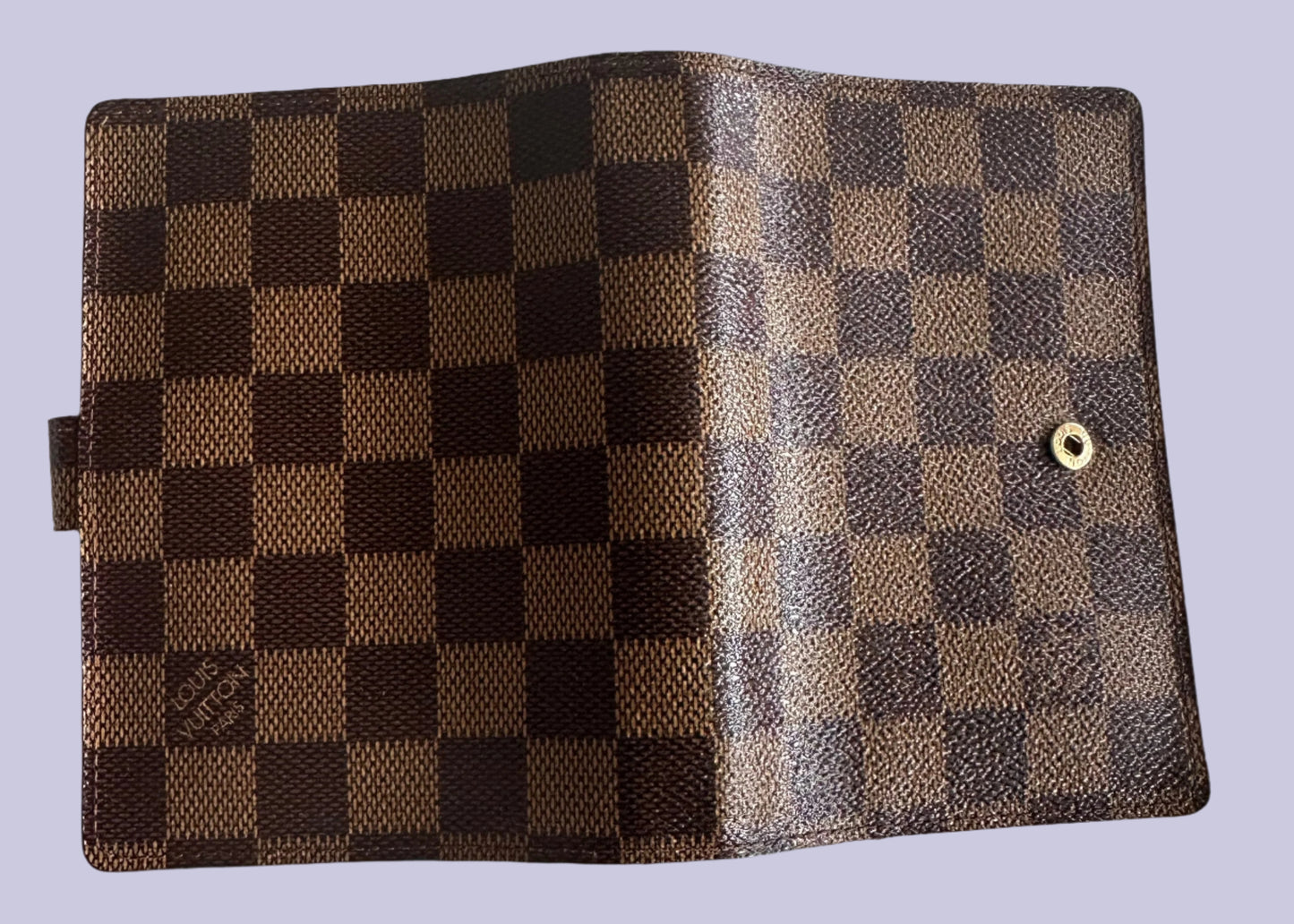 Louis Vuitton Damier Agenda - small ring with original stickers and inserts