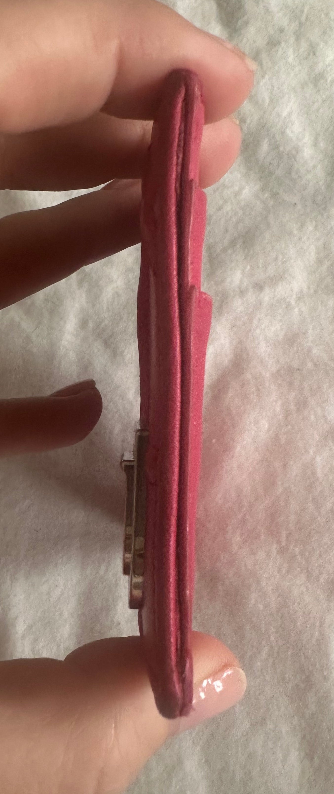 Christian Dior Magenta Pink Leather Card Case
