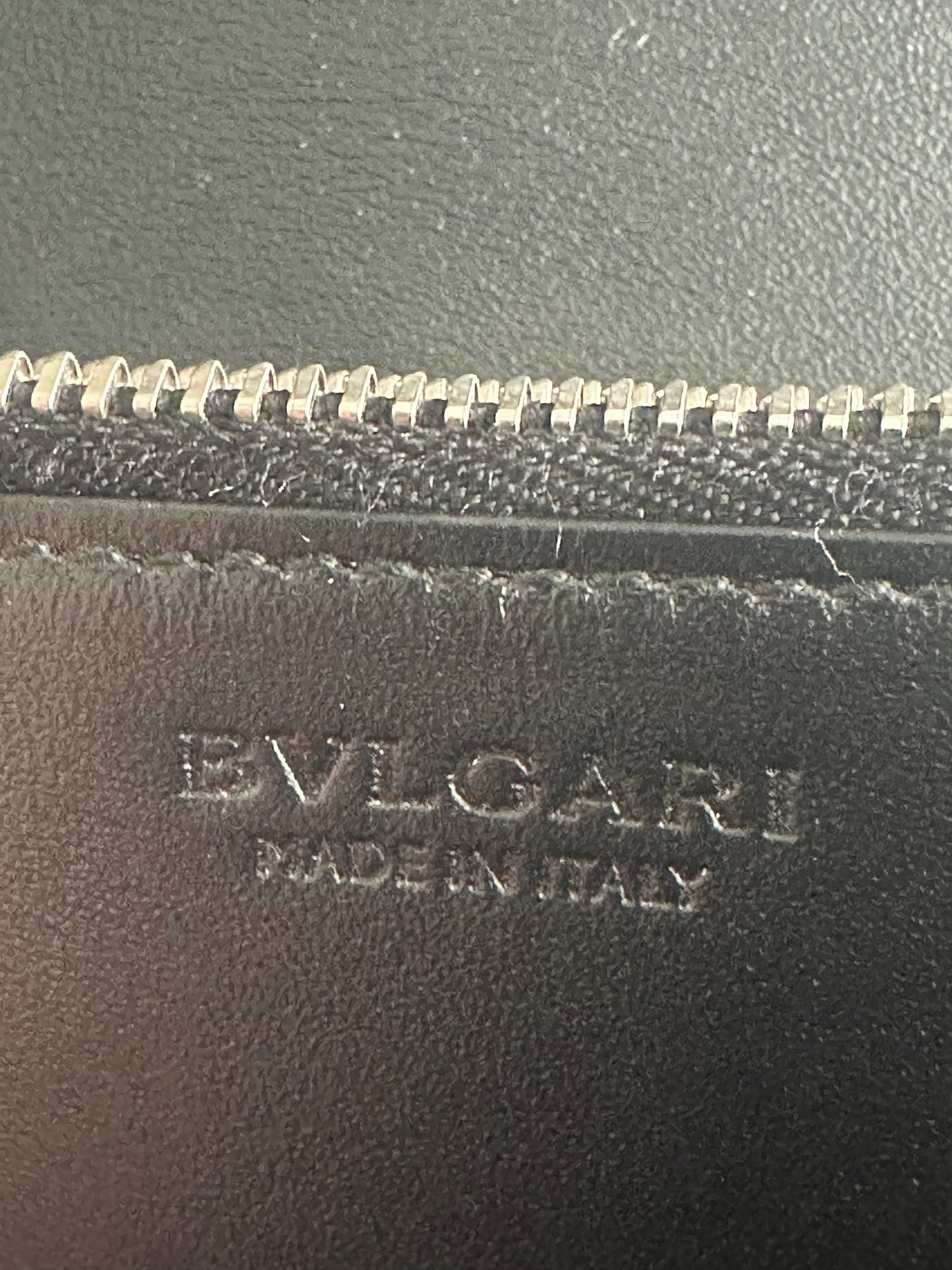 Bulgari Long Double Snap Canvas & Leather Wallet w Bvlgari Logo Men/Women/Unisex