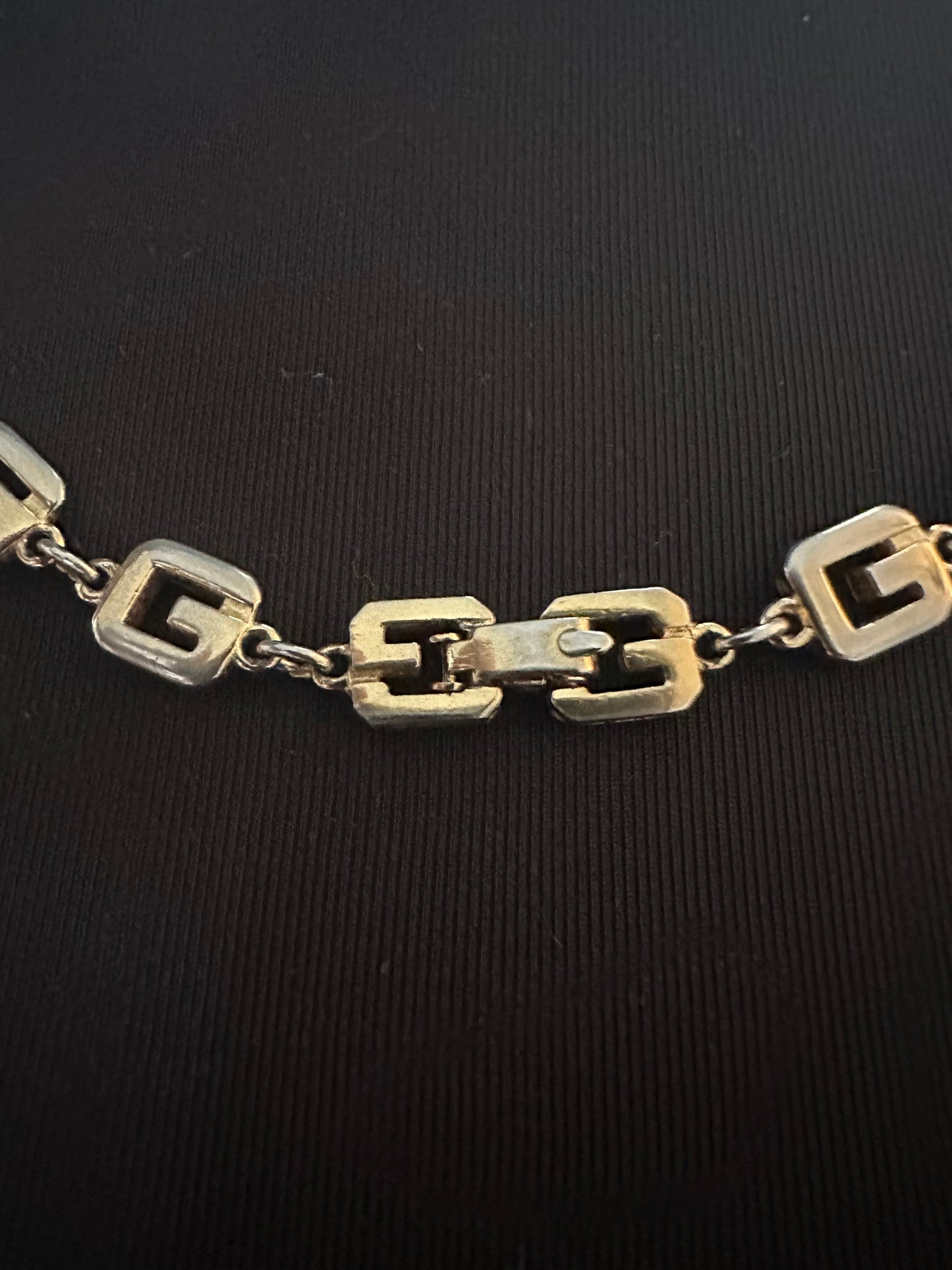 Vintage Givency Necklace in Signature "G" Link Chain Motif - LONG