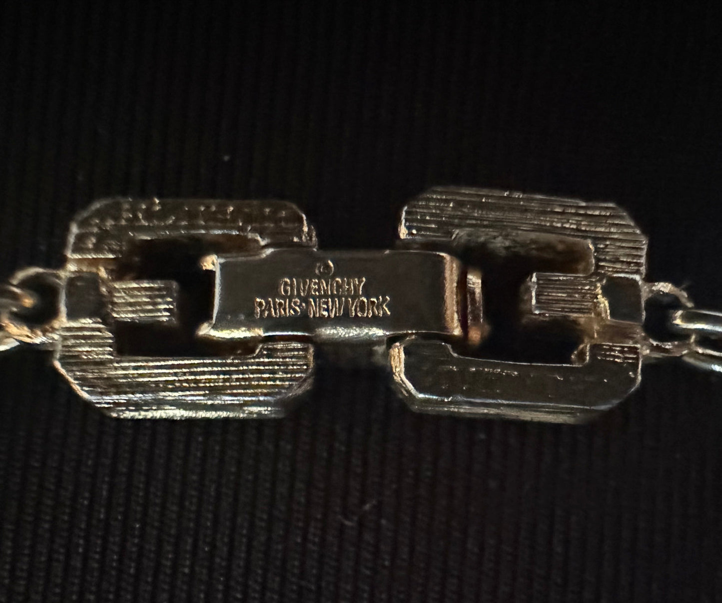 Vintage Givency Necklace in Signature "G" Link Chain Motif - LONG