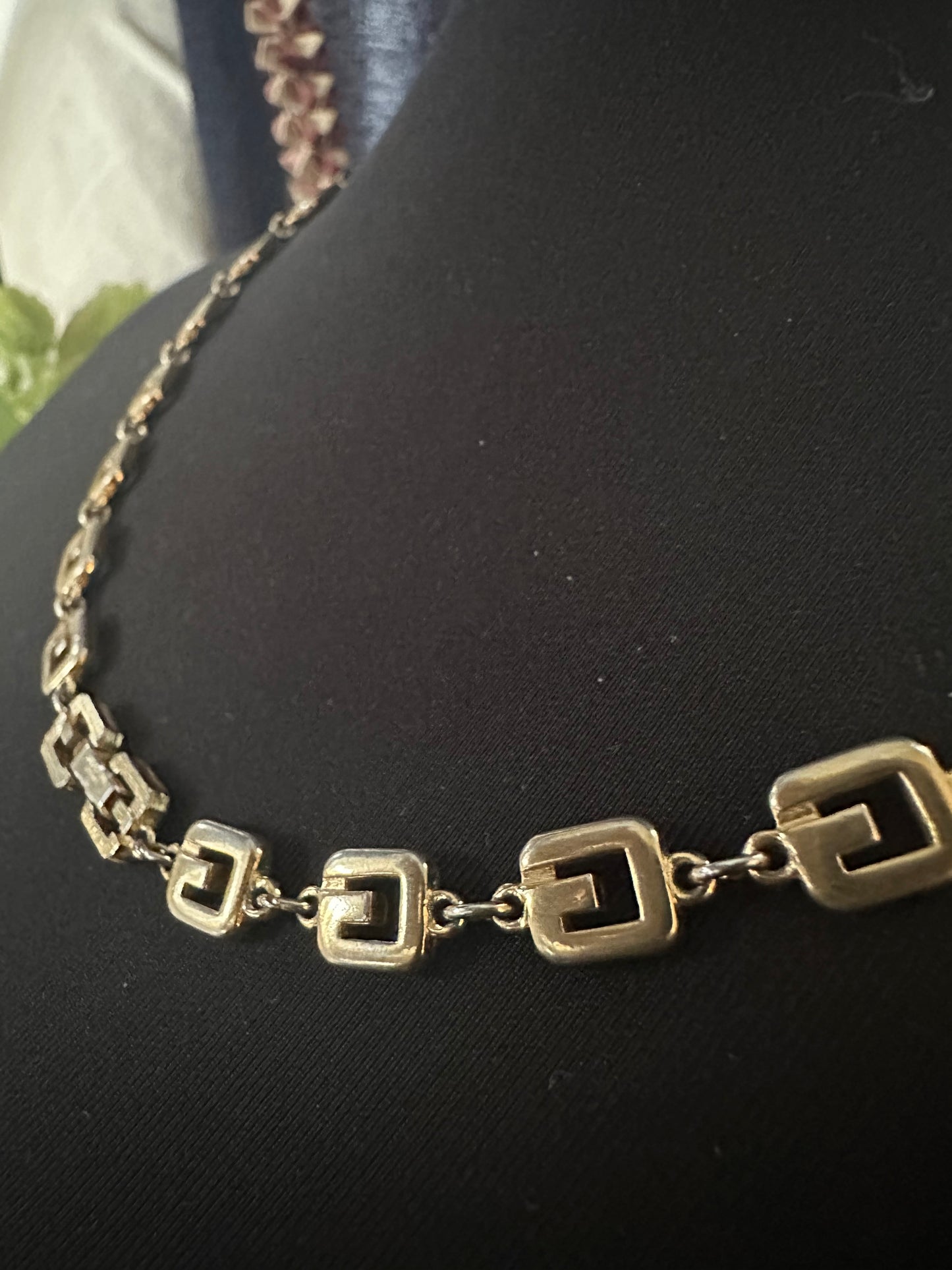 Vintage Givency Necklace in Signature "G" Link Chain Motif - LONG