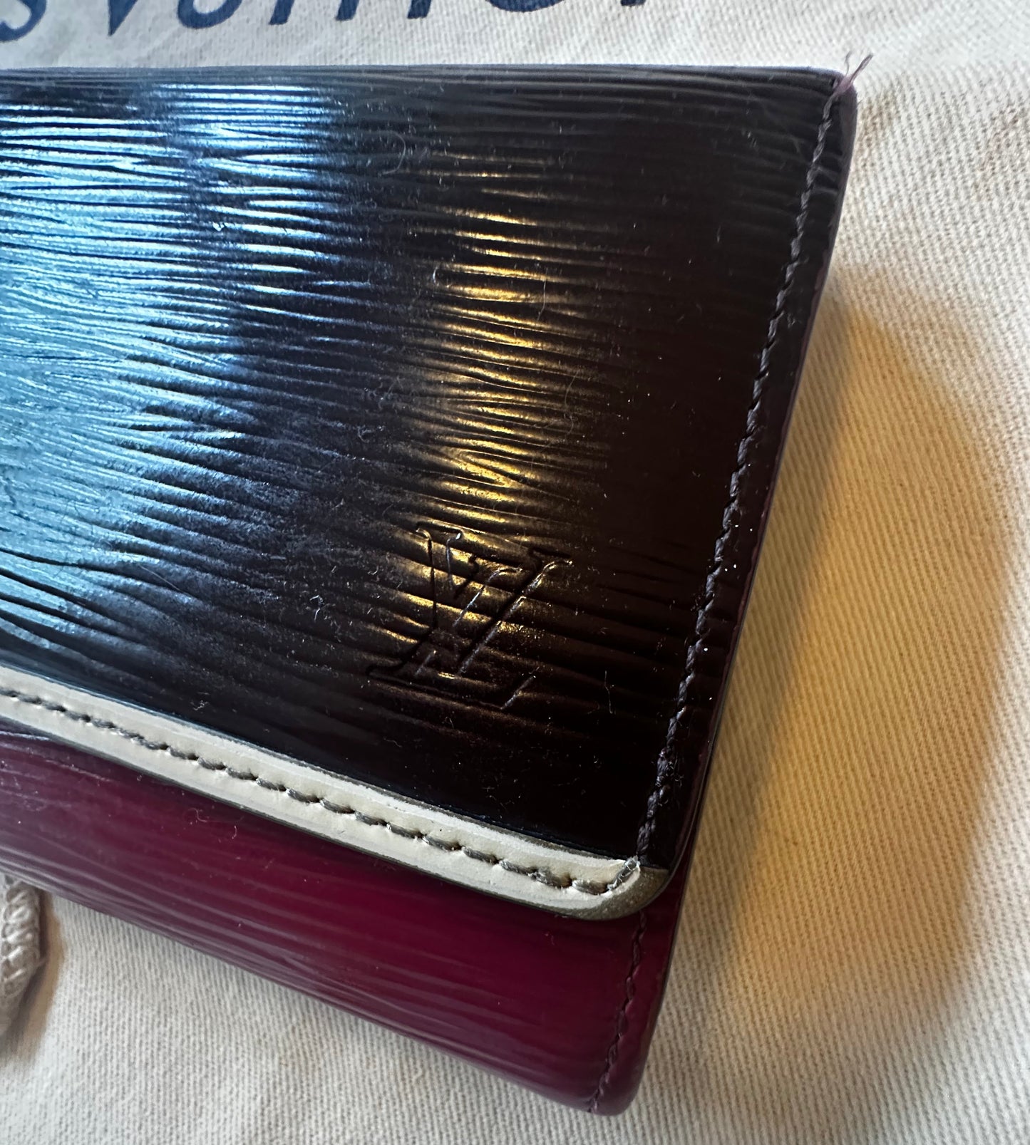 Louis Vuitton Tri-Color Porte Feuille Flore Epi Leather Long Snap/Flap Wallet