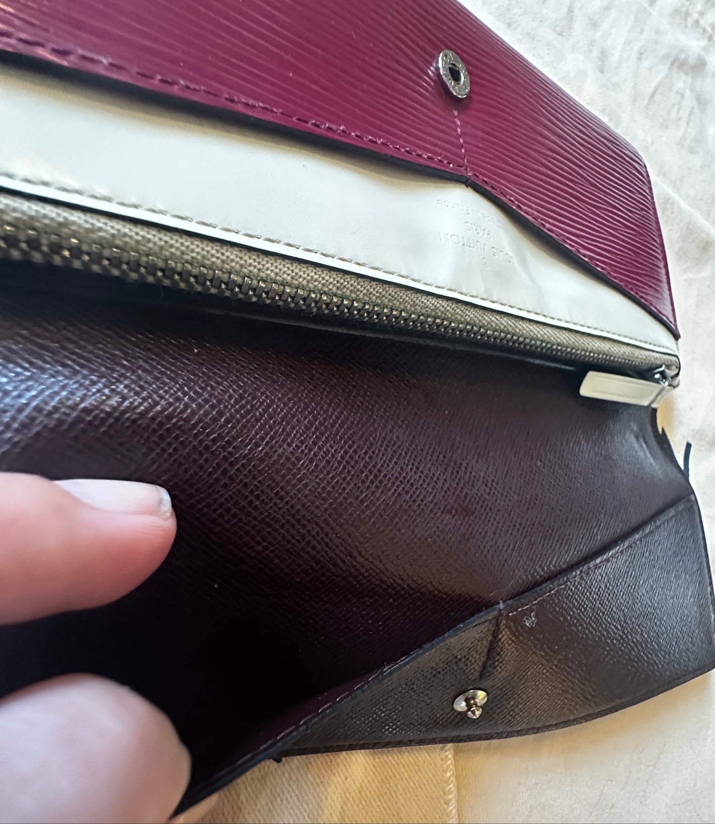 Louis Vuitton Tri-Color Porte Feuille Flore Epi Leather Long Snap/Flap Wallet