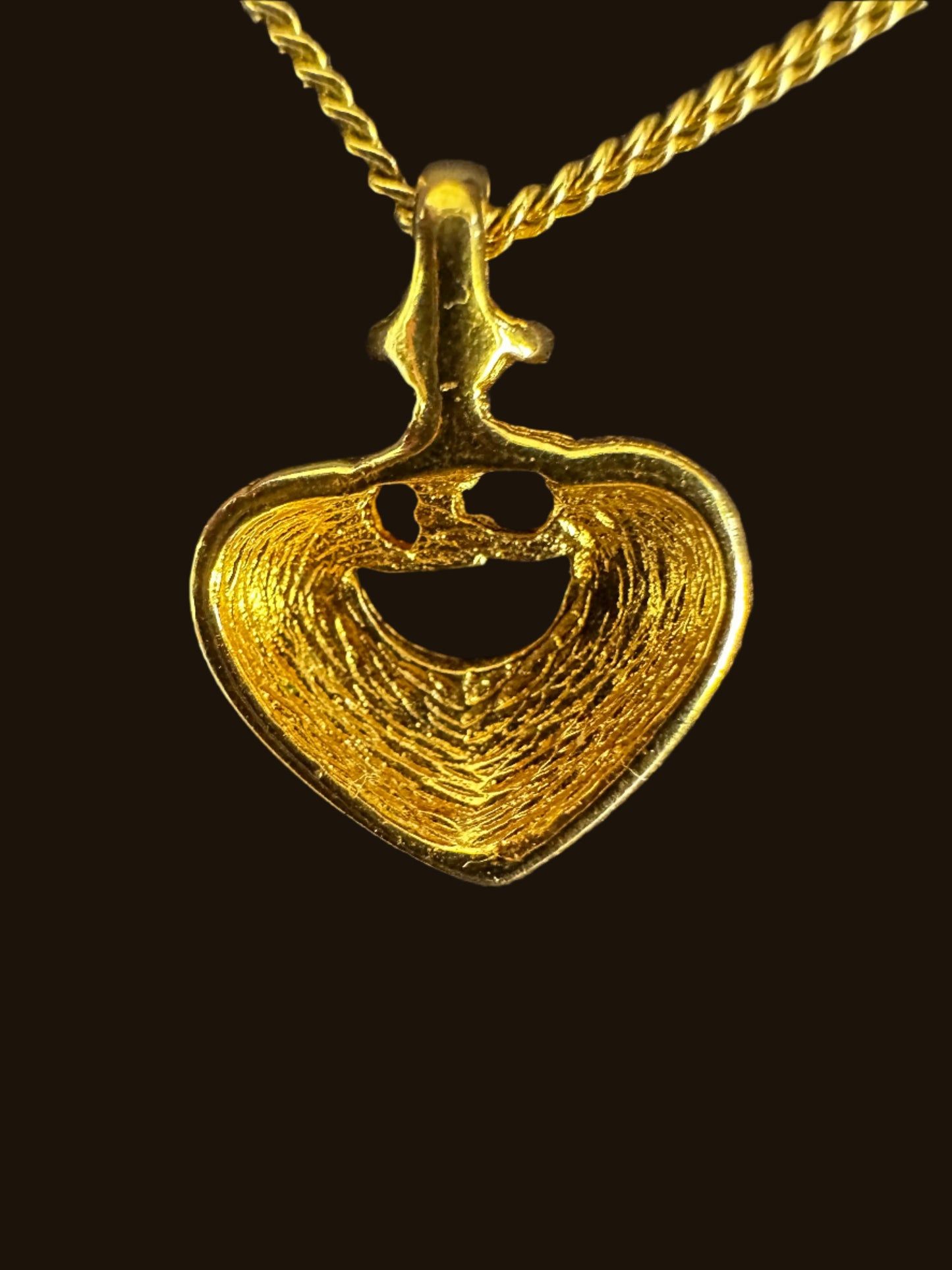 Christian Dior CD in Necklace: in Heart with Rhinestone