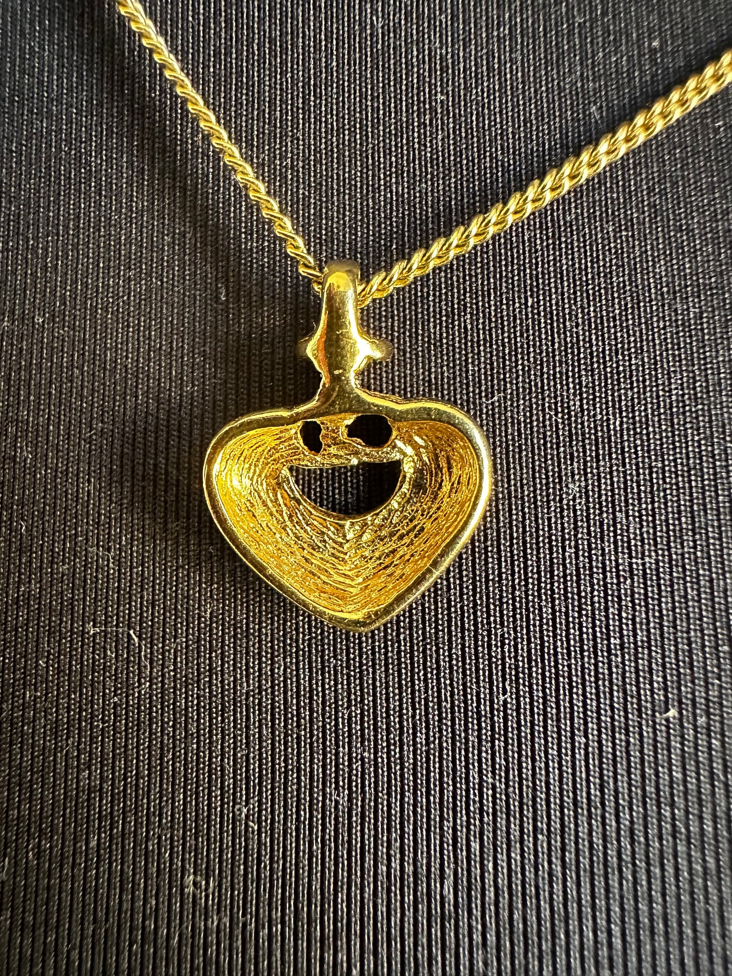 Christian Dior CD in Necklace: in Heart with Rhinestone