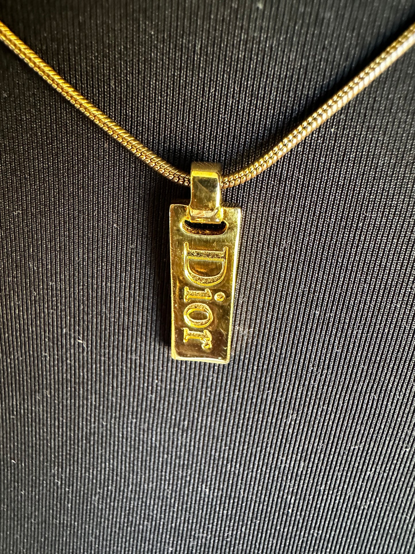 Christian Dior Necklace with Branded "DIOR" ID tag