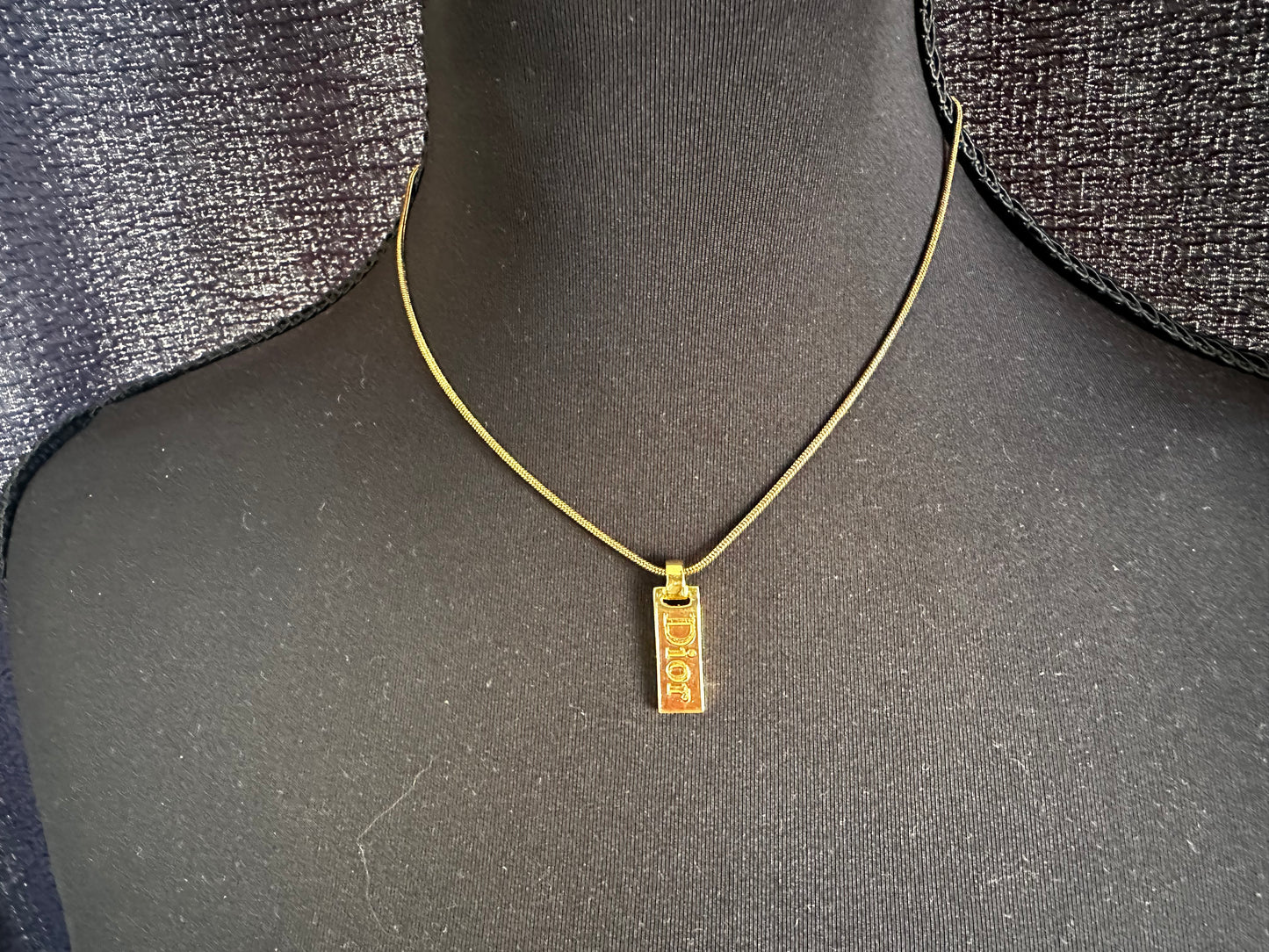 Christian Dior Necklace with Branded "DIOR" ID tag