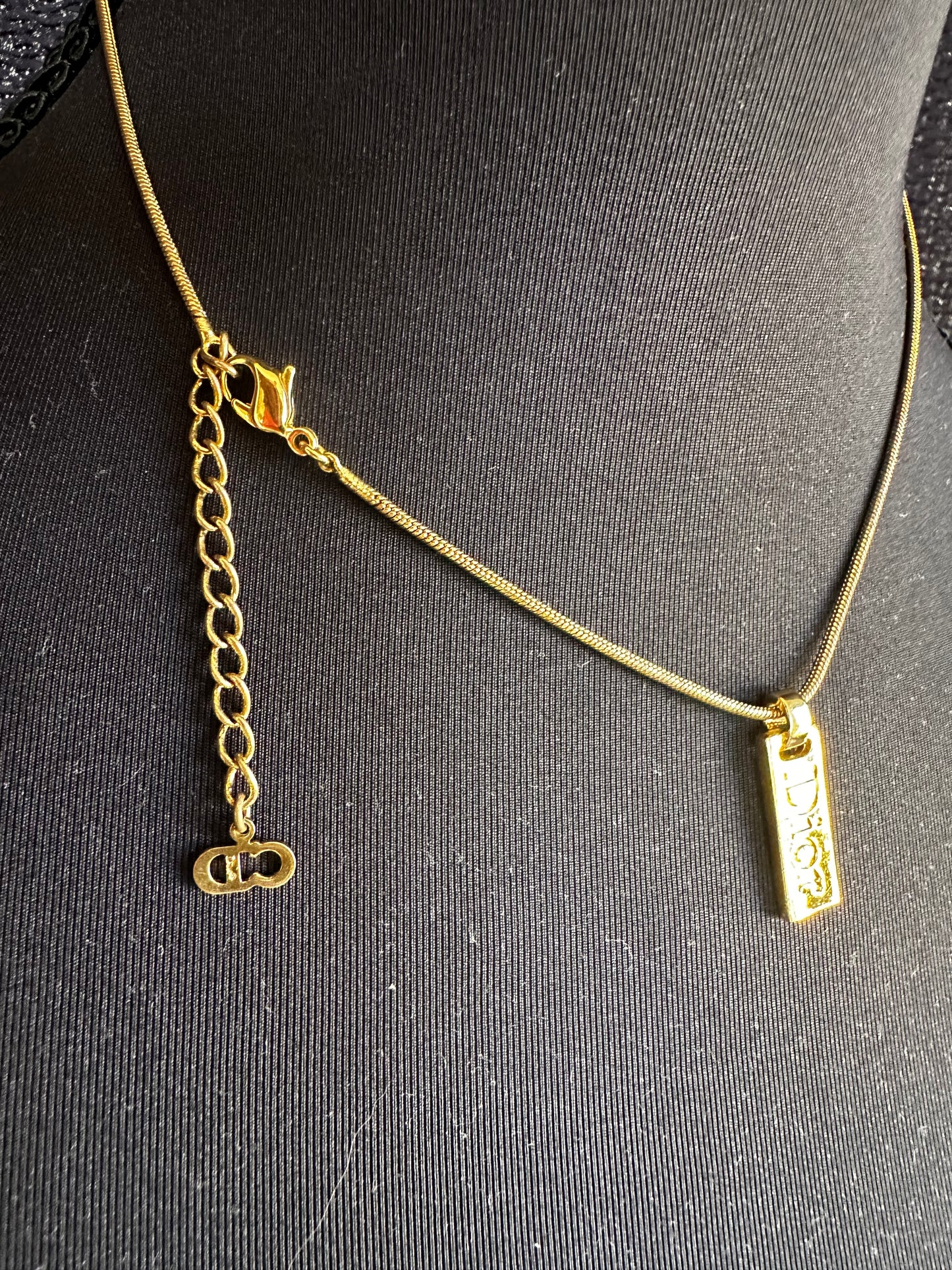 Christian Dior Necklace with Branded "DIOR" ID tag