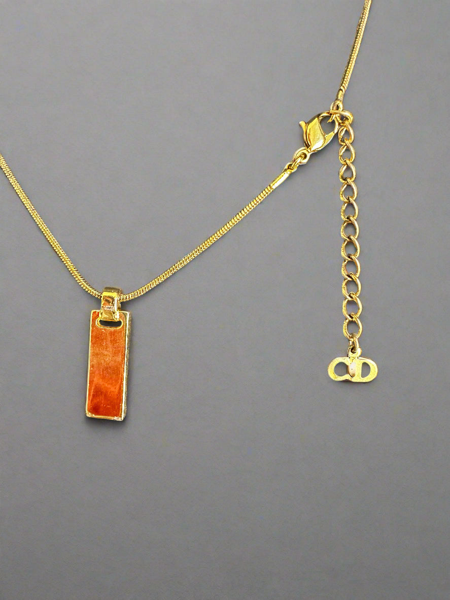Christian Dior Necklace with Branded "DIOR" ID tag