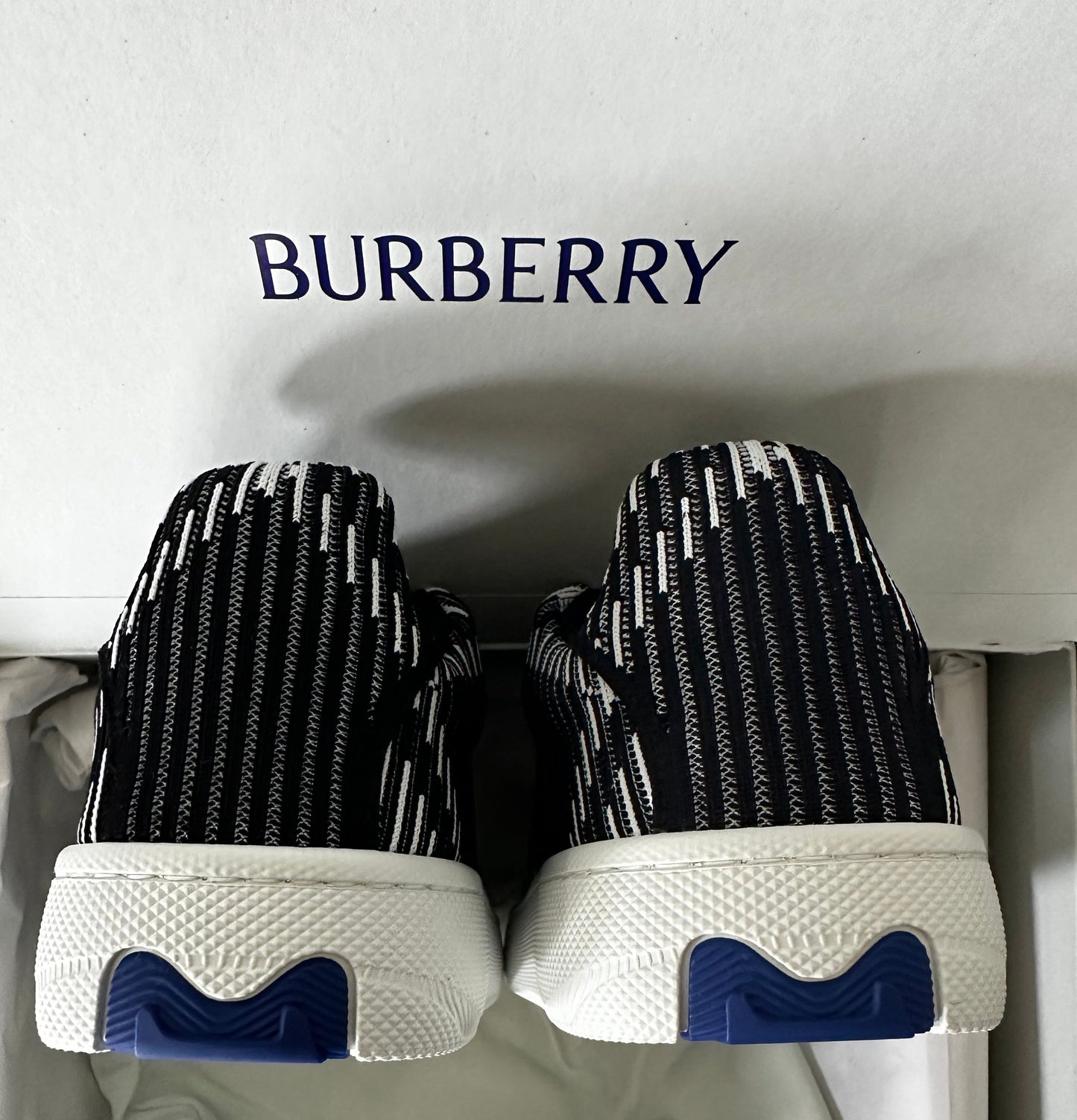 Burberry !New with Tags! Black and White Novocheck Sneakers sz 37.5
