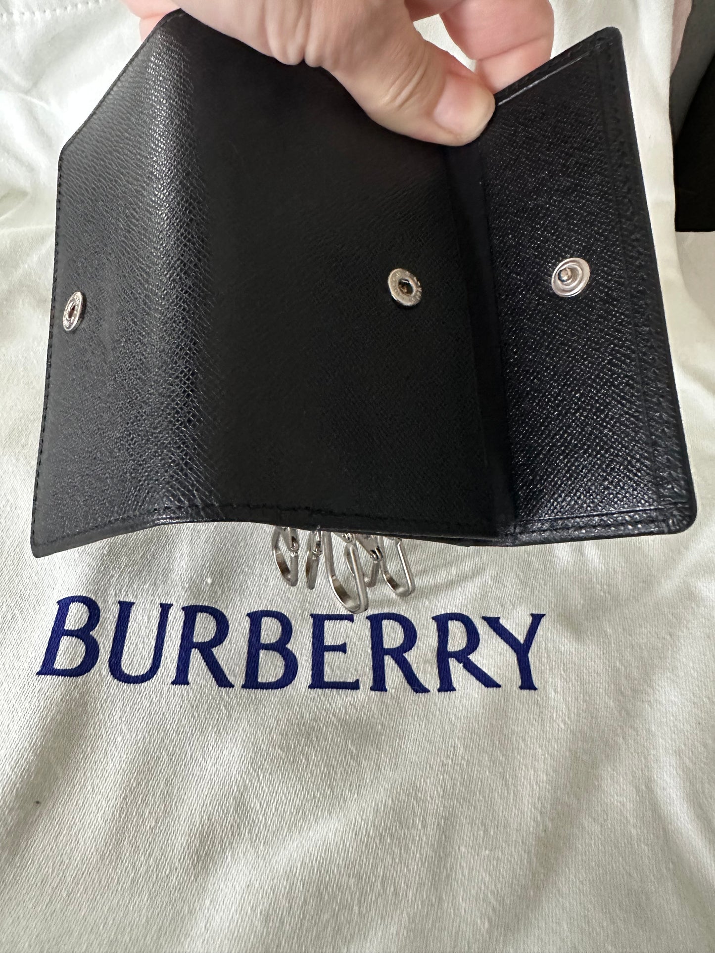 Burberry Key Holder with 5 key rings
