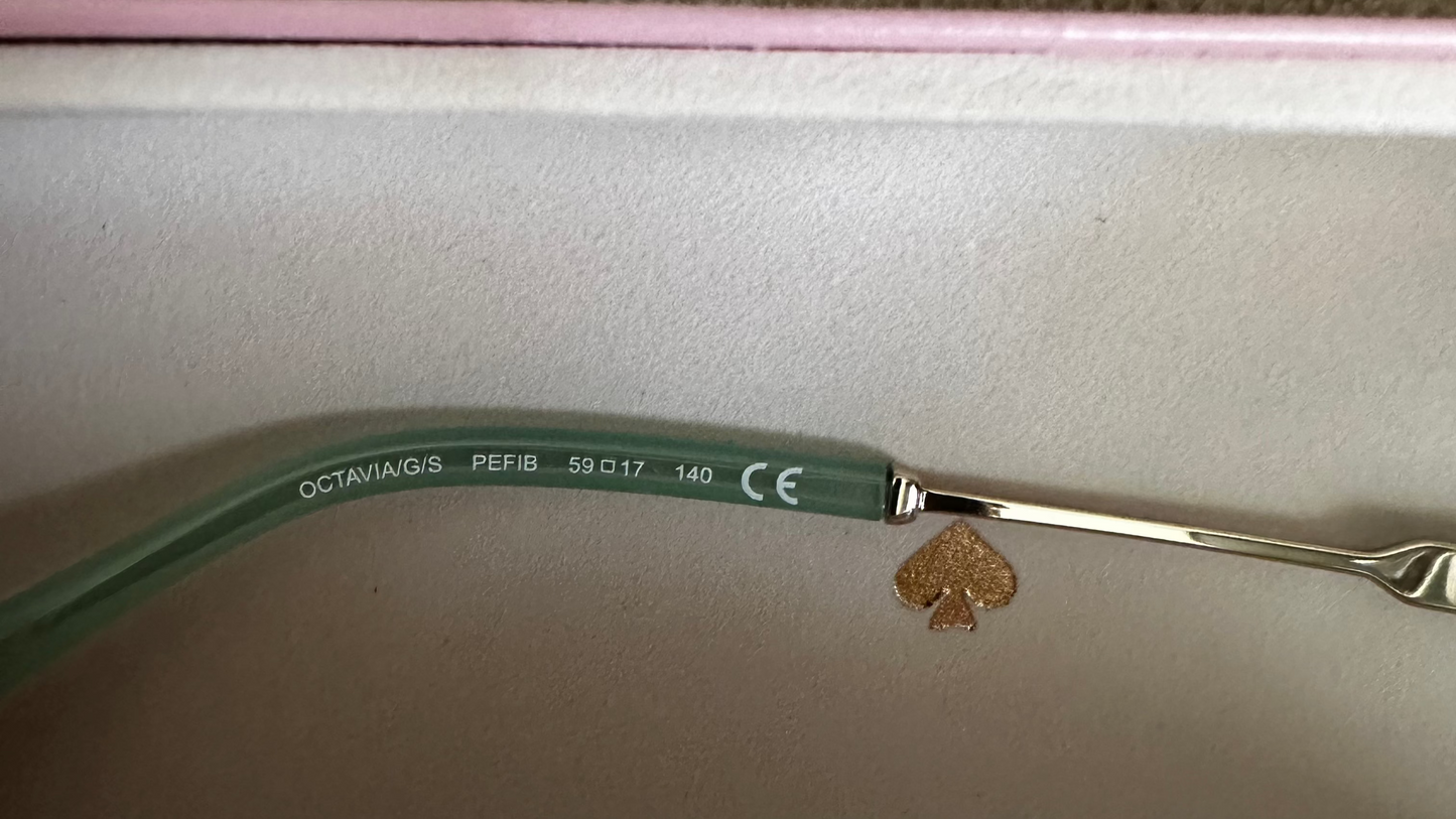 Kate Spade "Hello Sunshine" Octavia sunglasses with Aqua/Seafoam accents