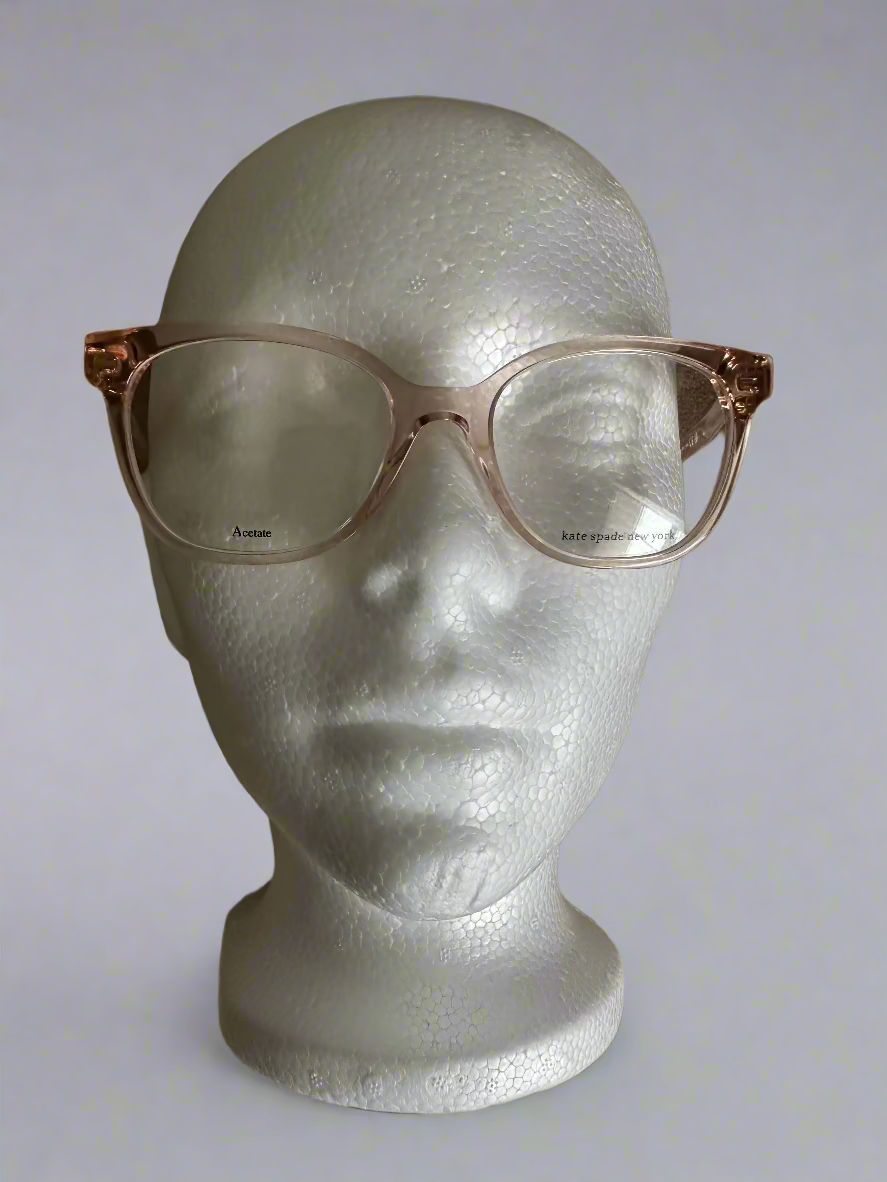 Kate Spade RX Frames in clear taupe/nude/rosegold