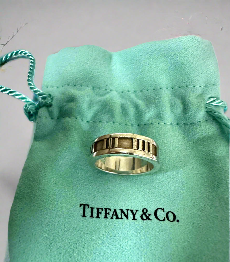 Tiffany Atlas Ring in .925 Sterling Size 5.5