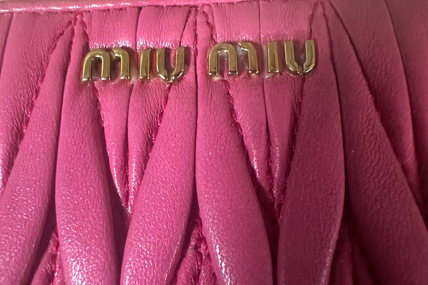 Miu Miu Small Nappa Matelassé Wallet