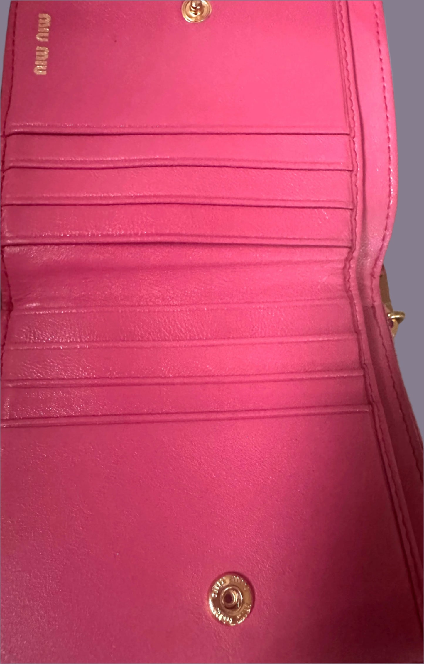 Miu Miu Small Nappa Matelassé Wallet
