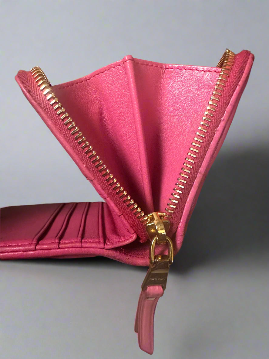 Miu Miu Small Nappa Matelassé Wallet