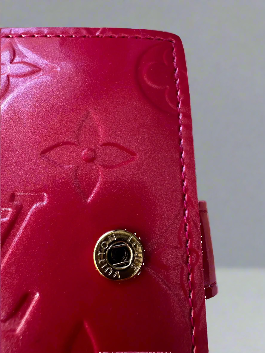 Louis Vuitton Vernis Card Holder in Watermelon/Pommes D'Amour