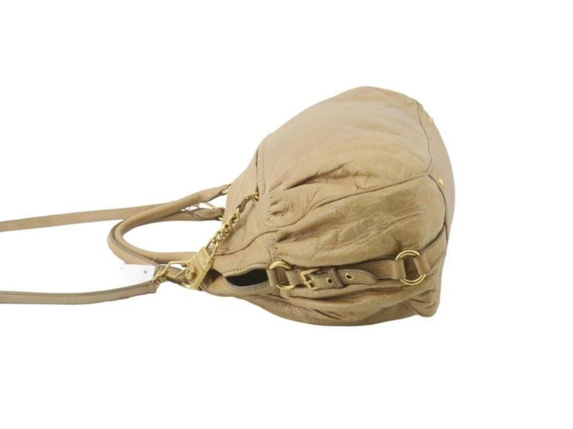 Mui Mui Matelasse Hand Bag Leather 2way