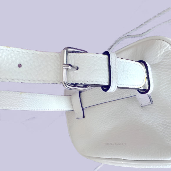 Rebecca Minkoff Bum Bag/ White Leather Crossbody Bag