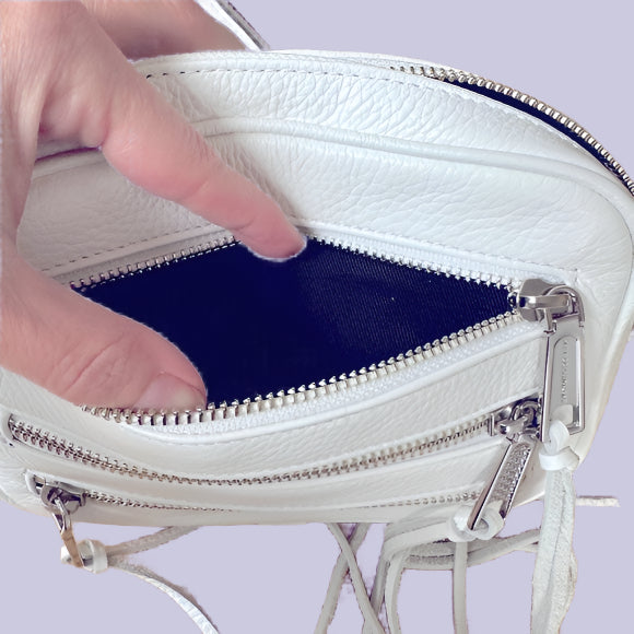 Rebecca Minkoff Bum Bag/ White Leather Crossbody Bag