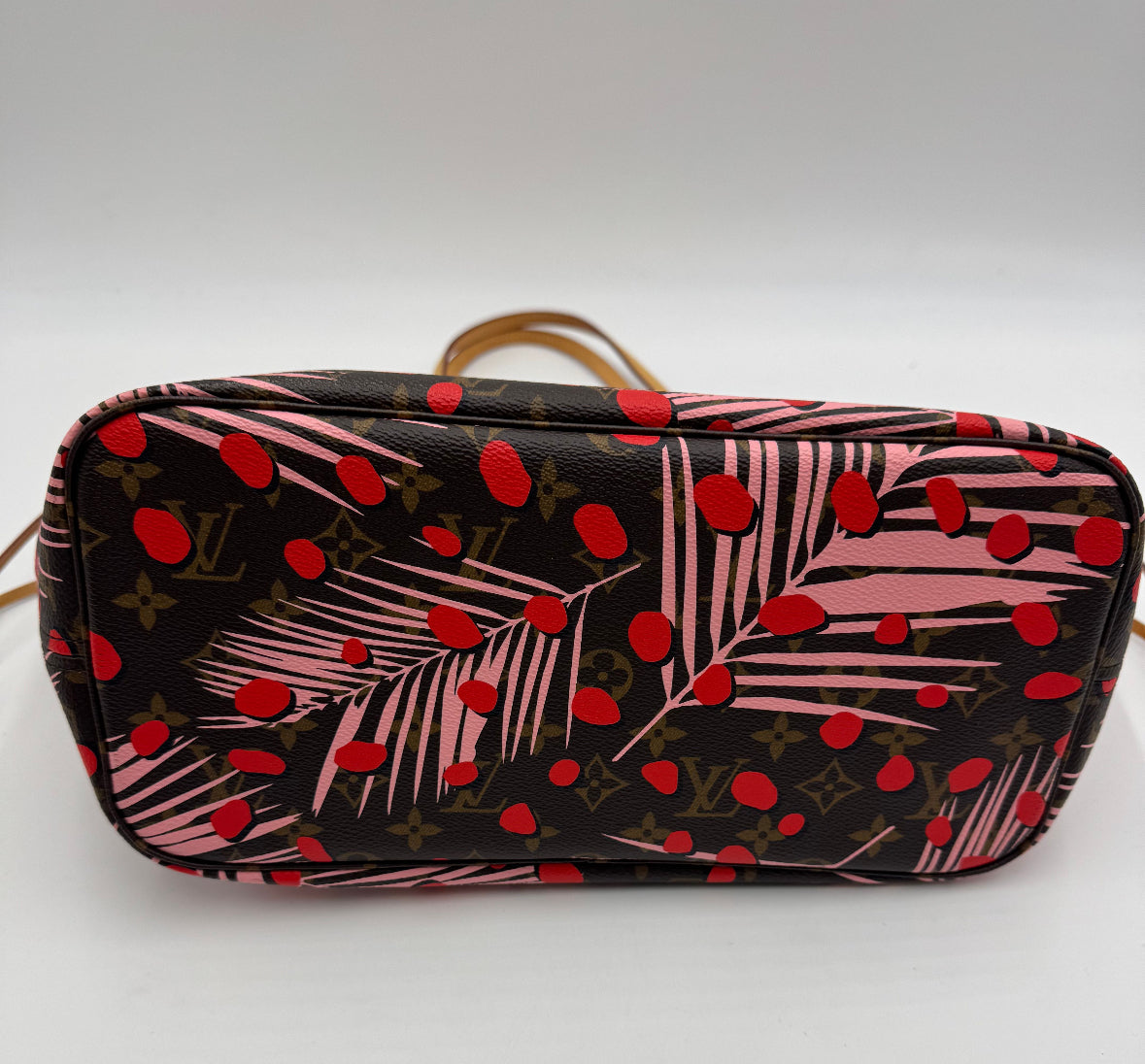 LOUIS VUITTON Monogram Jungle Dots Neo Neverfull MM Sugar Pink Poppy
