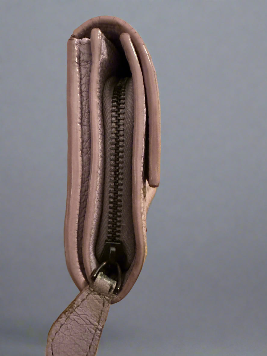Botega Venetta Intrecciato Long Lavender Leather Wallet