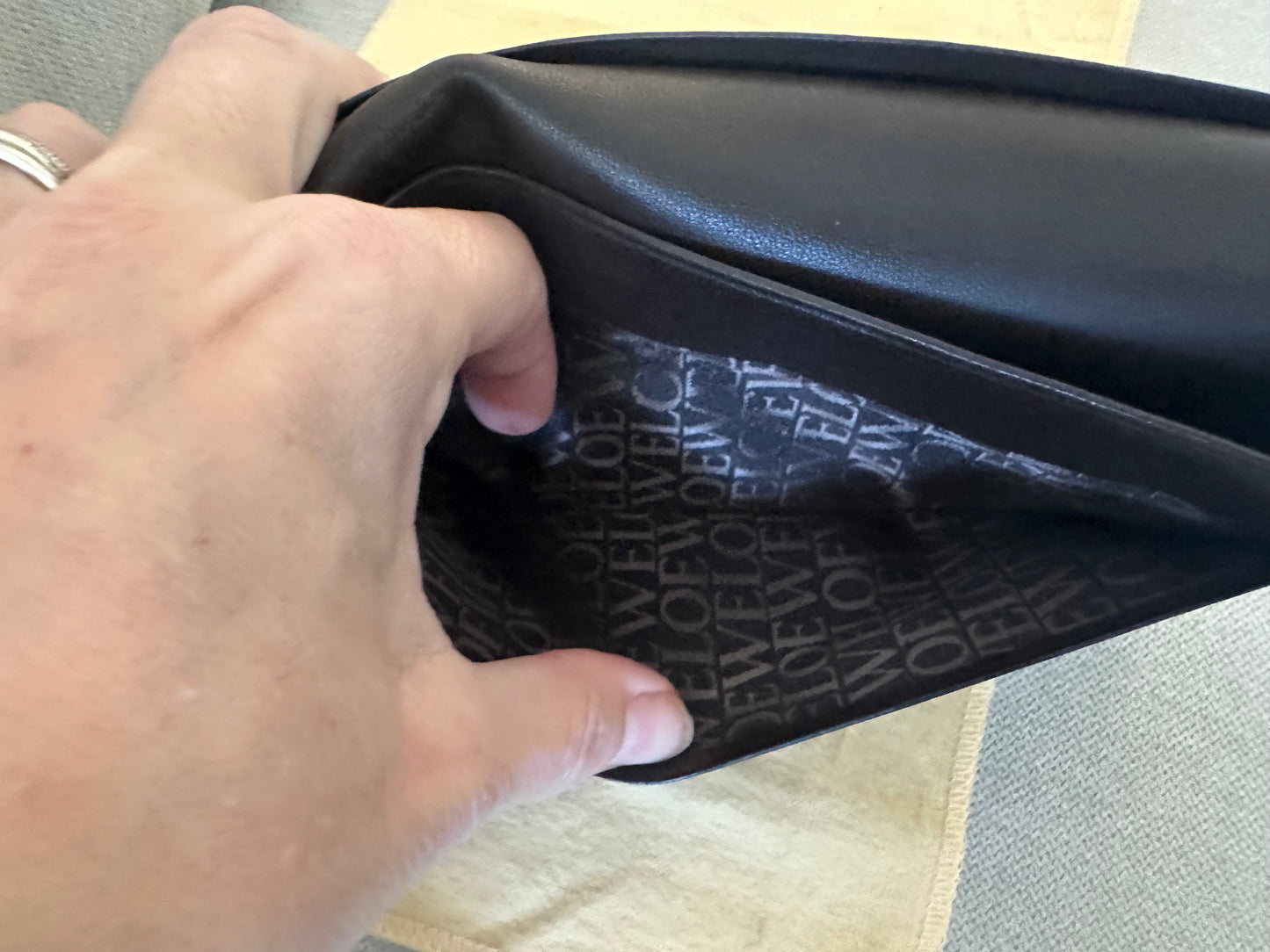 NEW! Loewe Black Long Wallet in Soft-Grained Calfskin Leather