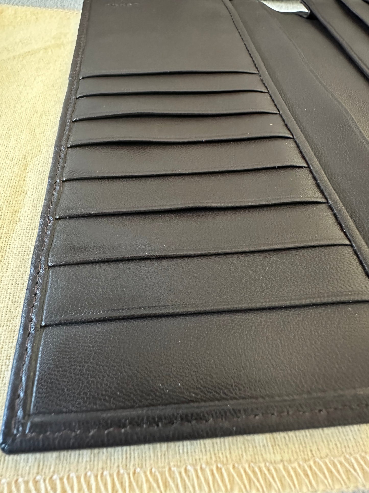 NEW! Loewe Black Long Wallet in Soft-Grained Calfskin Leather