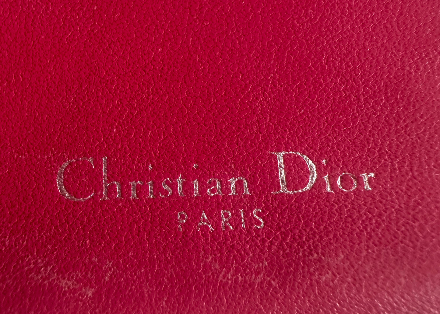Christian Dior Magenta Pink Leather Card Case