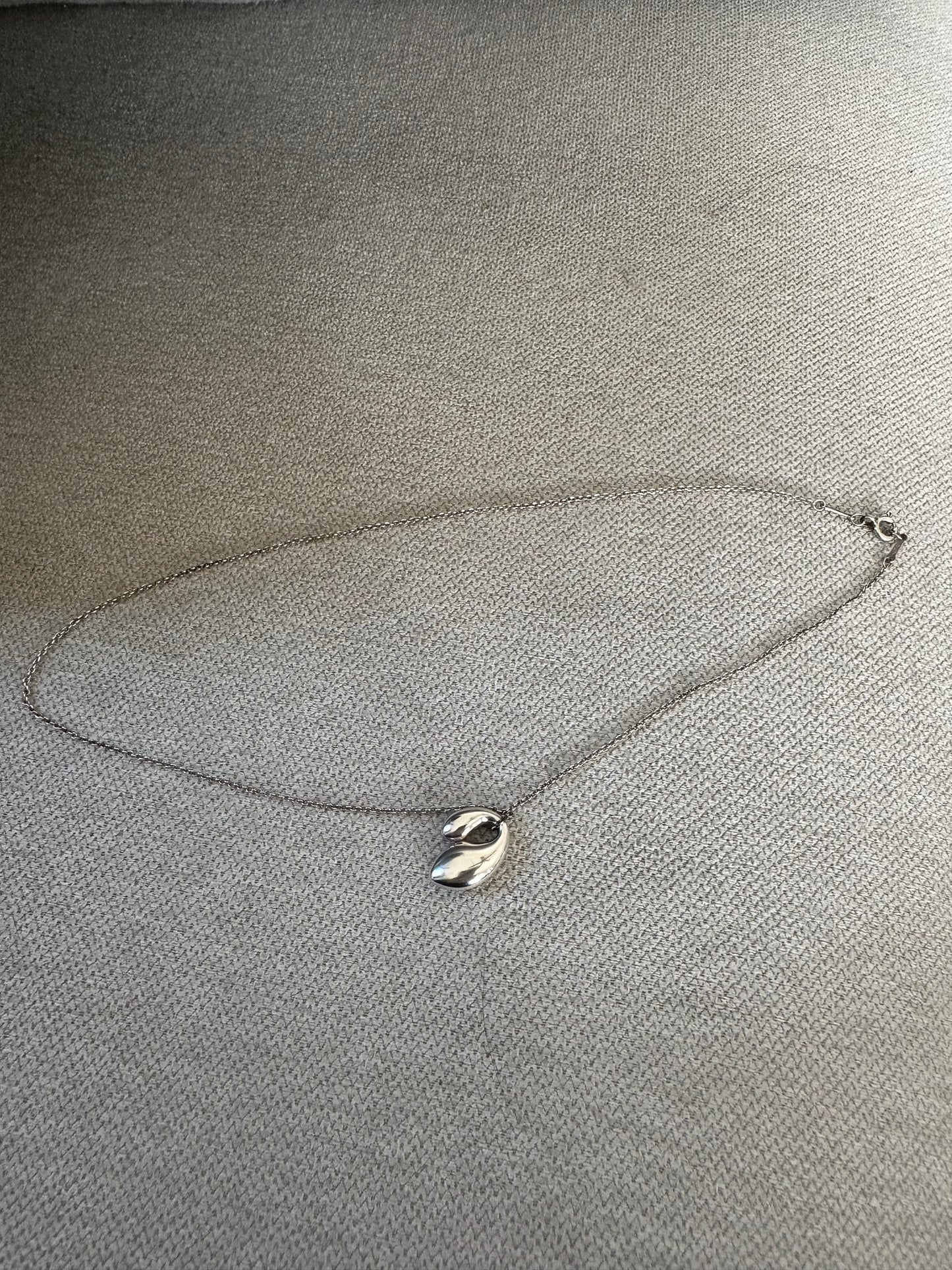 Tiffany .925 Sterling Silver Elsa Peretti Double teardrop with Original Chain