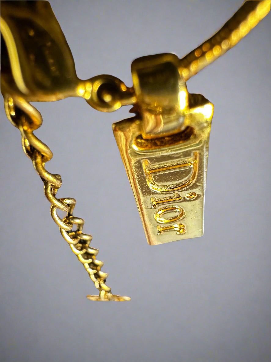 Christian Dior Necklace with Branded "DIOR" ID tag