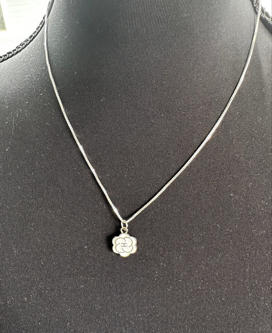 Upcycled Camilla Charm on unbranded 18" Sterling Silver Necklace