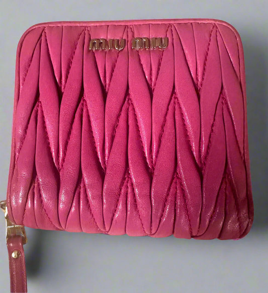 Miu Miu Small Nappa Matelassé Wallet