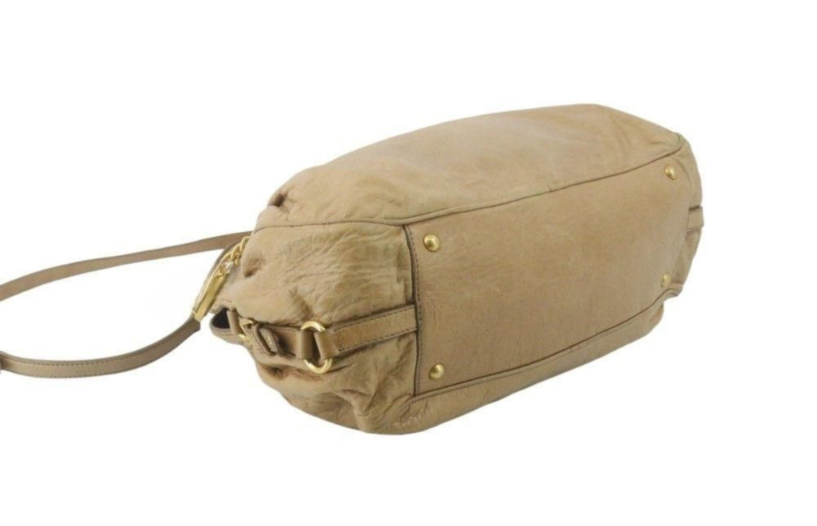 Mui Mui Matelasse Hand Bag Leather 2way